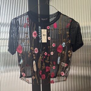 Kiss It Better Mesh Floral Top